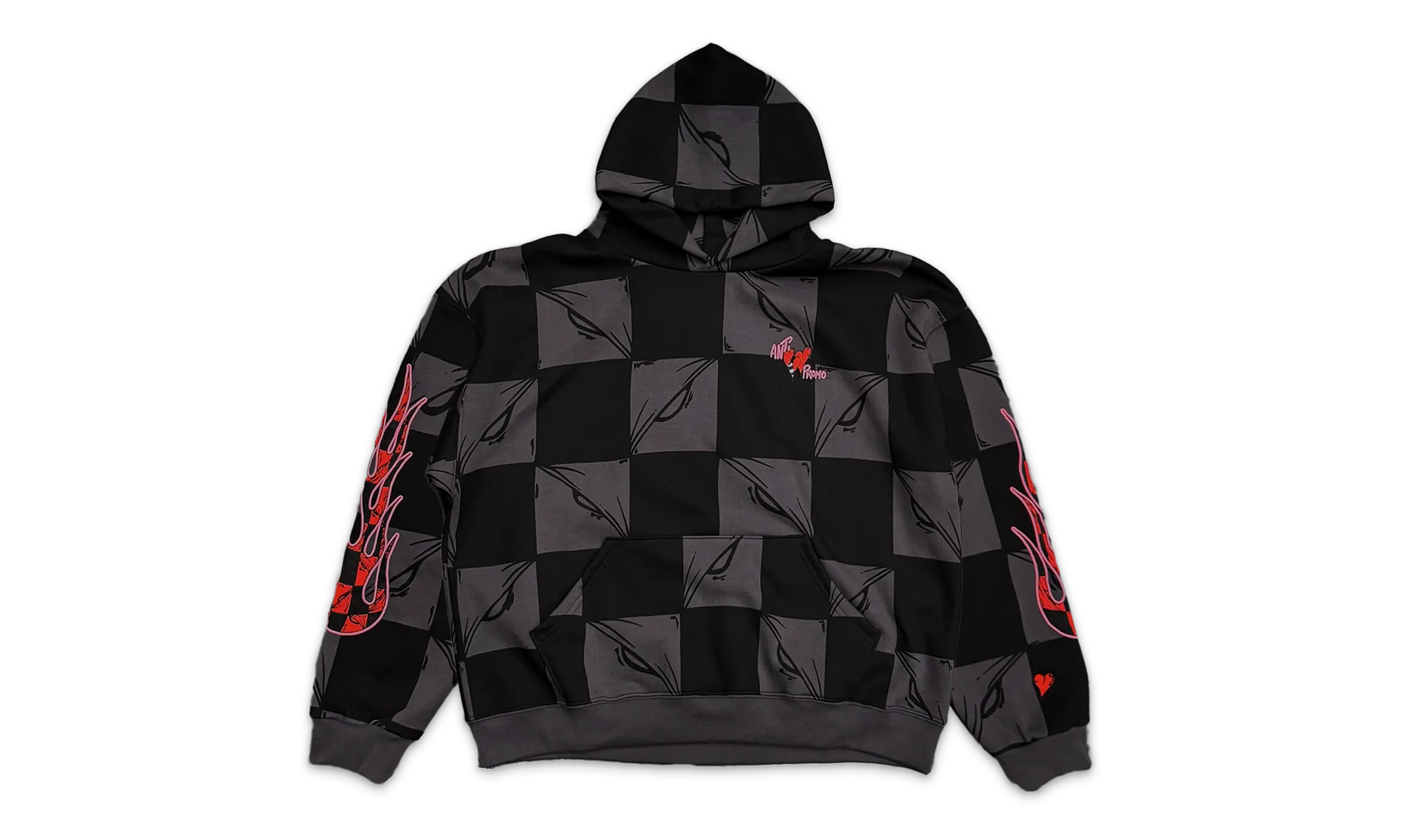 Anti Promo 99 Eyez FLAME Hoodie "Black / Grey" 14290 10004MBAP9E BLAC 442