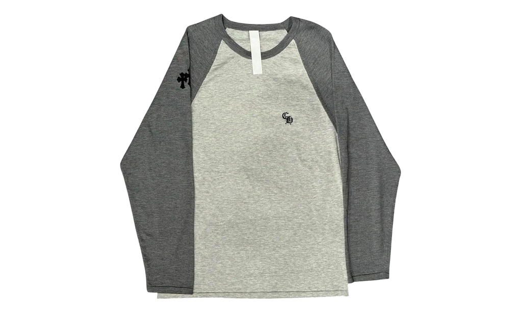 Henley Baseball 3 Cross Patch Long-Sleeve T-Shirt "Grey" CHRM1157