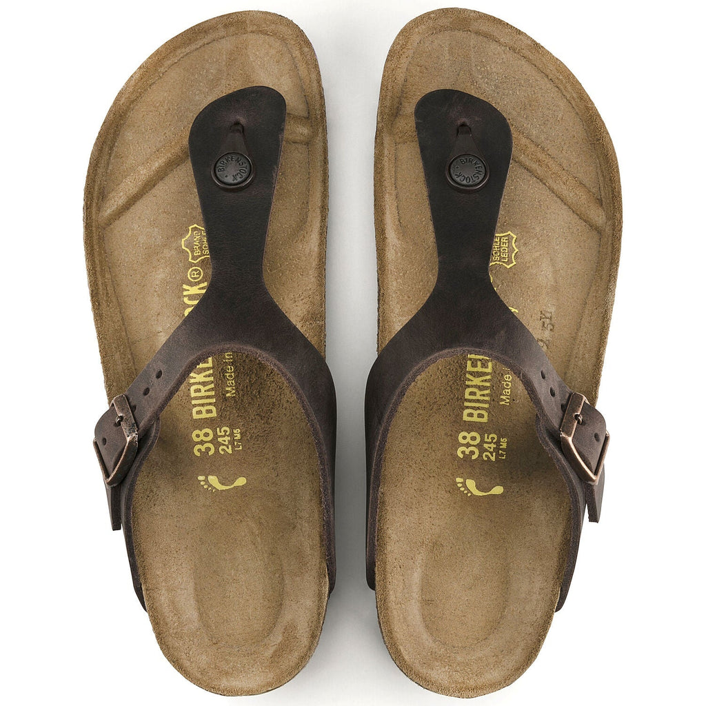Gizeh Oiled Leather Classic Footbed Sandal in Habana