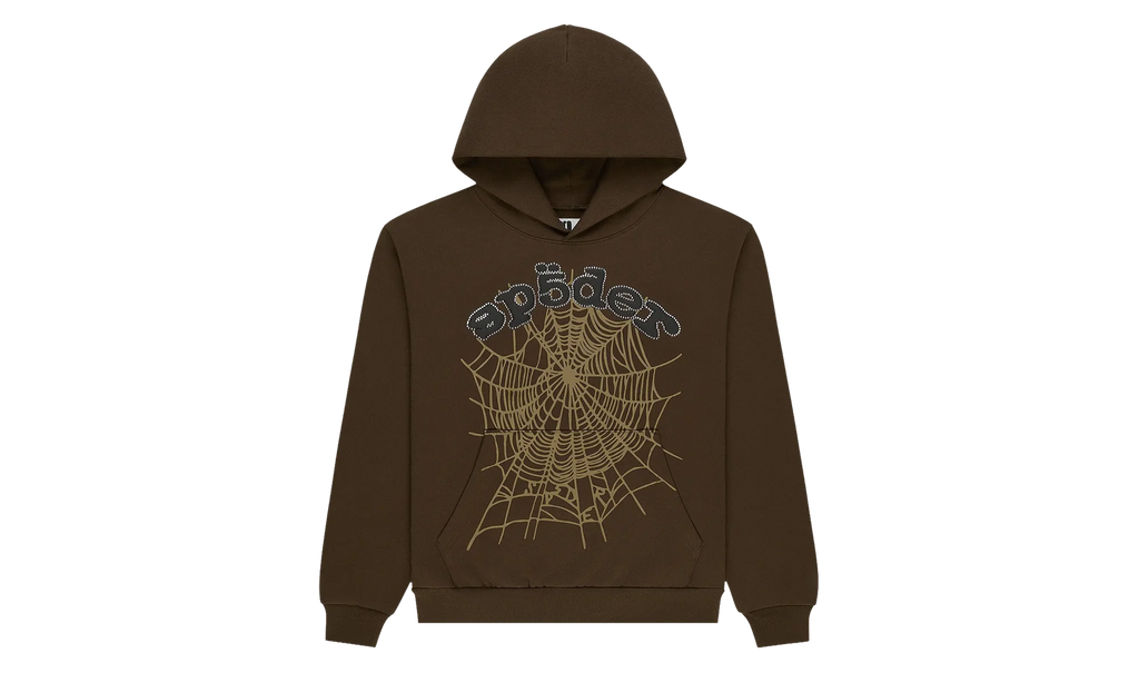 Rhinestone OG Web Hoodie "Brown" SP5der368