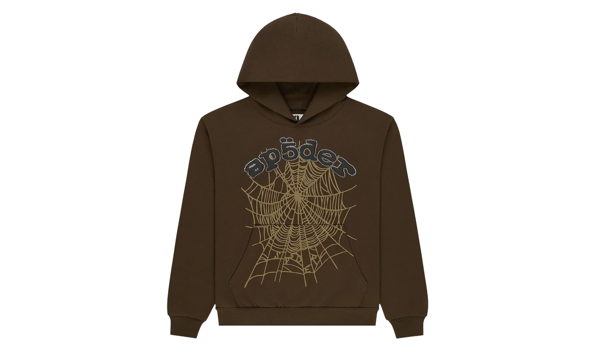 Rhinestone OG Web Hoodie "Brown" SP5der368
