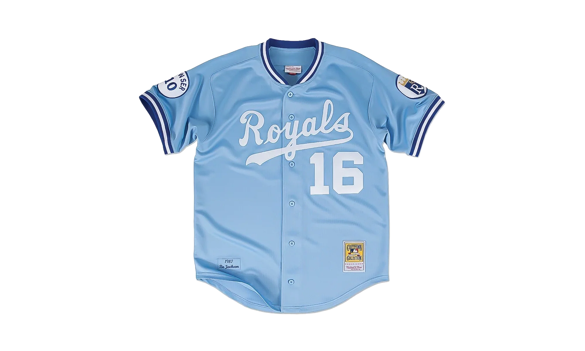 MLB Bo Jackson Road Jersey "1987 Kansas City Royals - Light Blue" AJY1GS18278 KCRLTBL87BJA