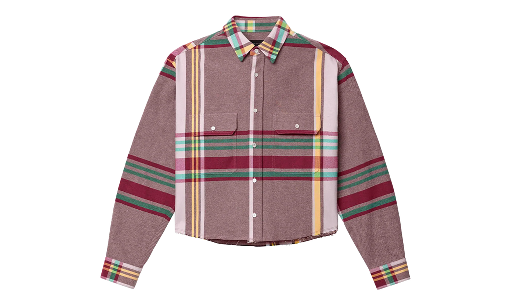 Fade LS Cropped "Purple Plaid" M3012 NPPS226