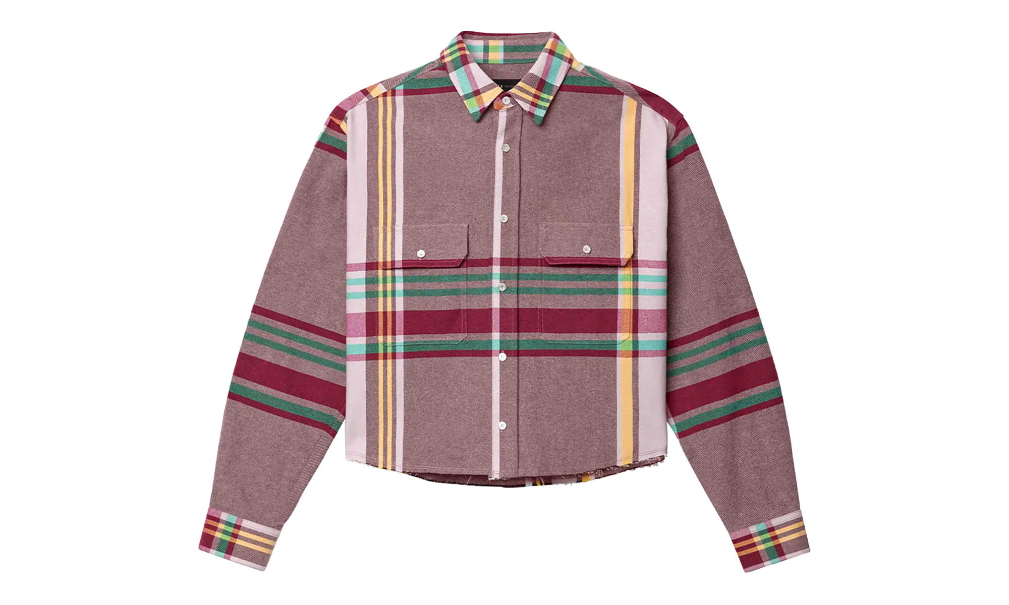 Fade LS Cropped "Purple Plaid" M3012 NPPS226