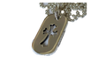 Small Cross Dog Tag & Ball Chain "Silver" CHRM0722