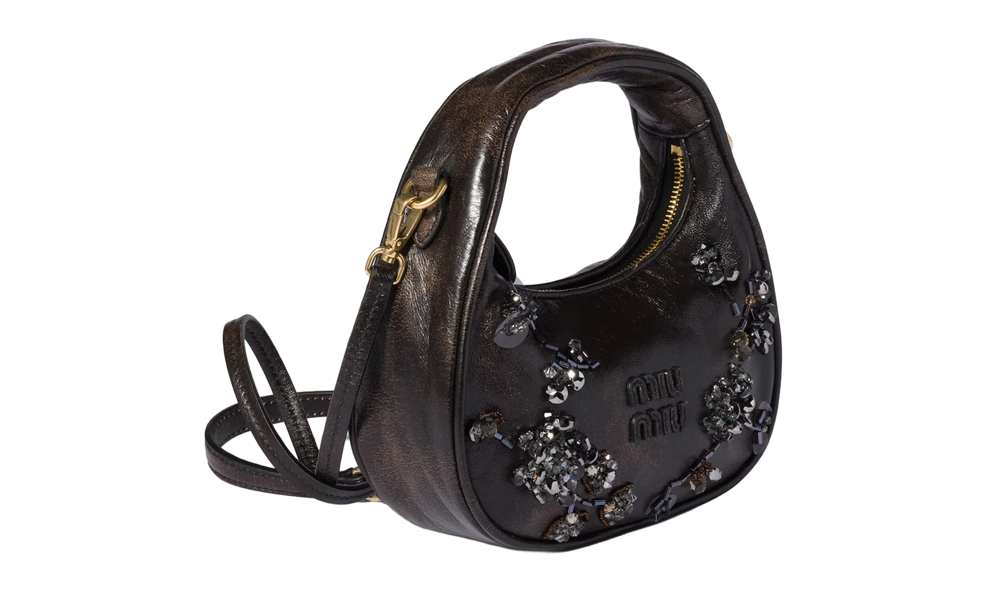Embroidered Wander Bag WMNS "Caffe" 5BP078 2IF9 F0201