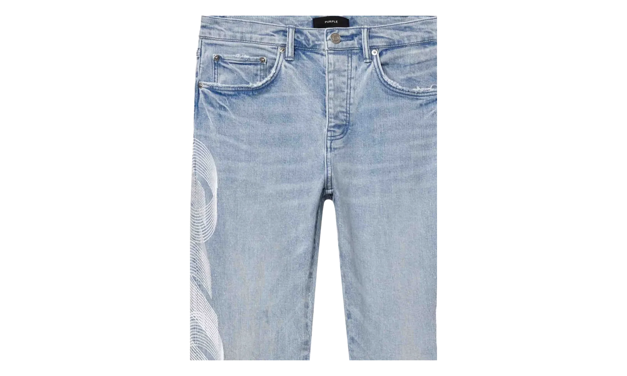 P005 Embroidered Logo Jeans "Light Indigo" P005 LEML226