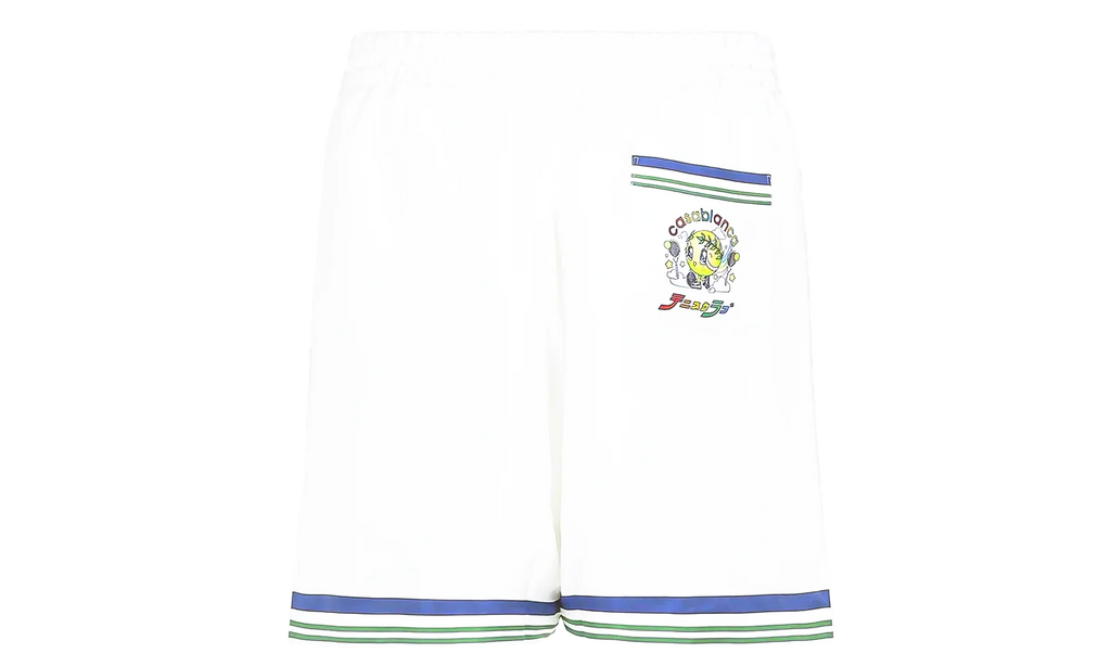 Tennis Club Icon Silk Twill Shorts "White" M AW25 TR 012 01