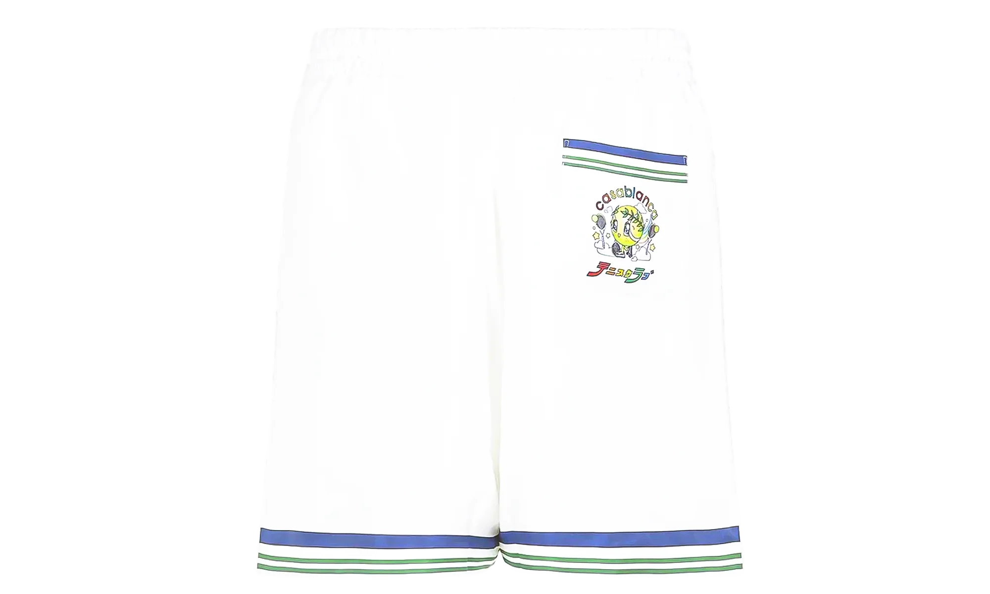 Tennis Club Icon Silk Twill Shorts "White" M AW25 TR 012 01