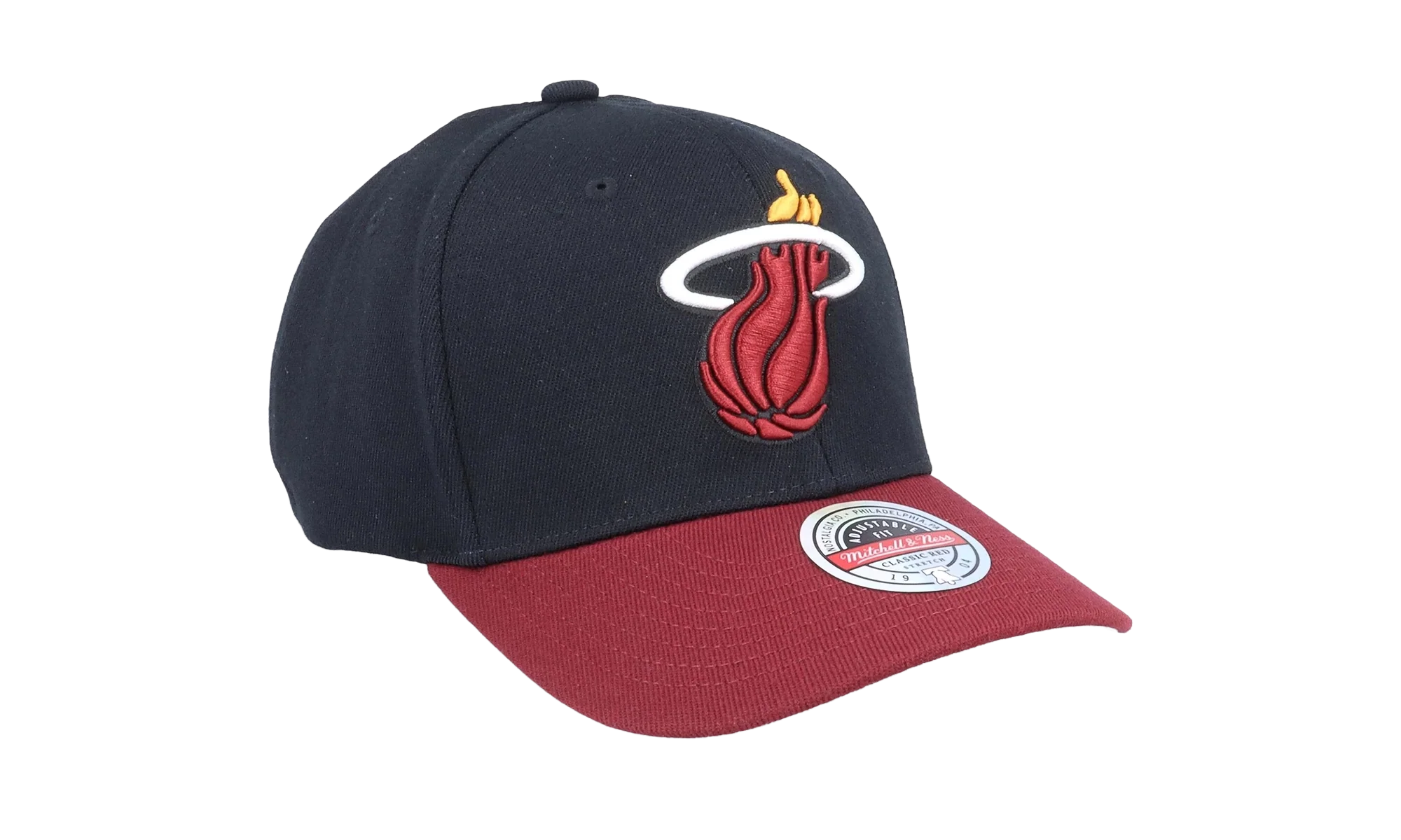 NBA Team 2 Tone 2.0 Stretch Snapback Cap "Miami Heat - Black / Red" HHSS3265 MHEYYPPPBKRD