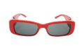 Rectangular Frame Sunglasses WMNS "Red / Silver" BB0096S 015
