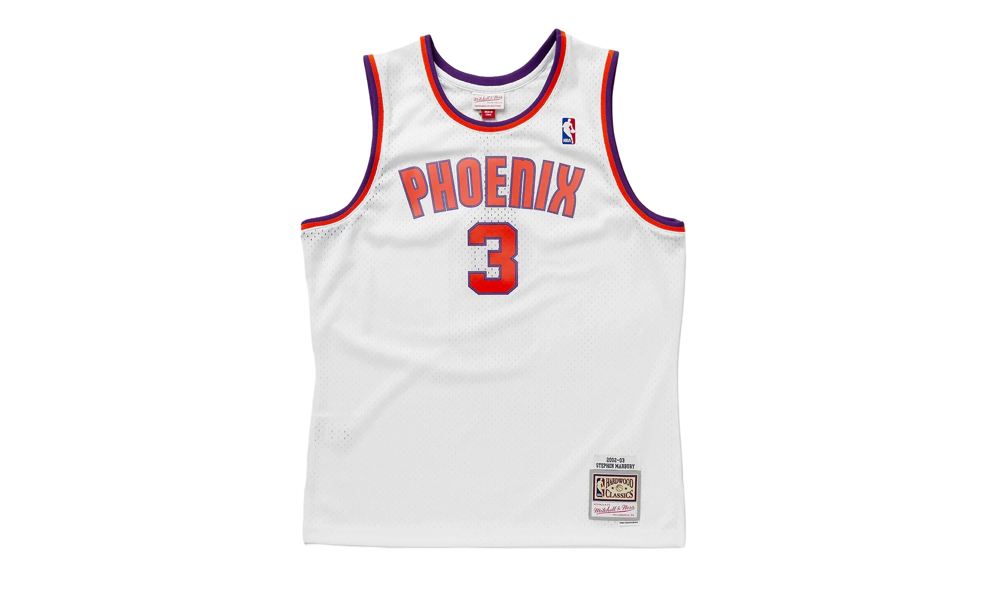 NBA Alternate Jersey "2002 Phoenix Suns Stephon Marbury - White" SMJY4445 PSU02SMBWHIT