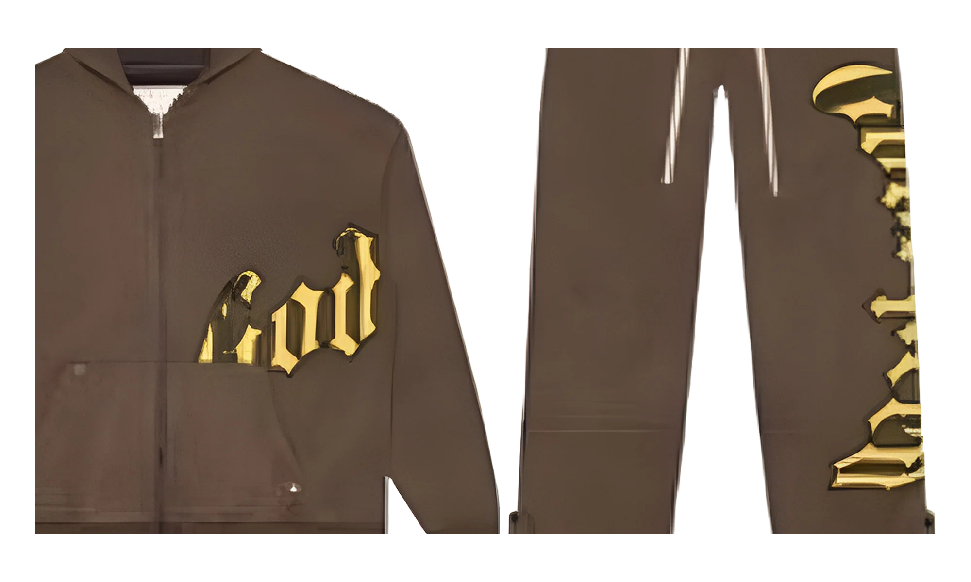 OG Logo Sweatsuit V2 "Washed Charcoal / Yellow" GS016