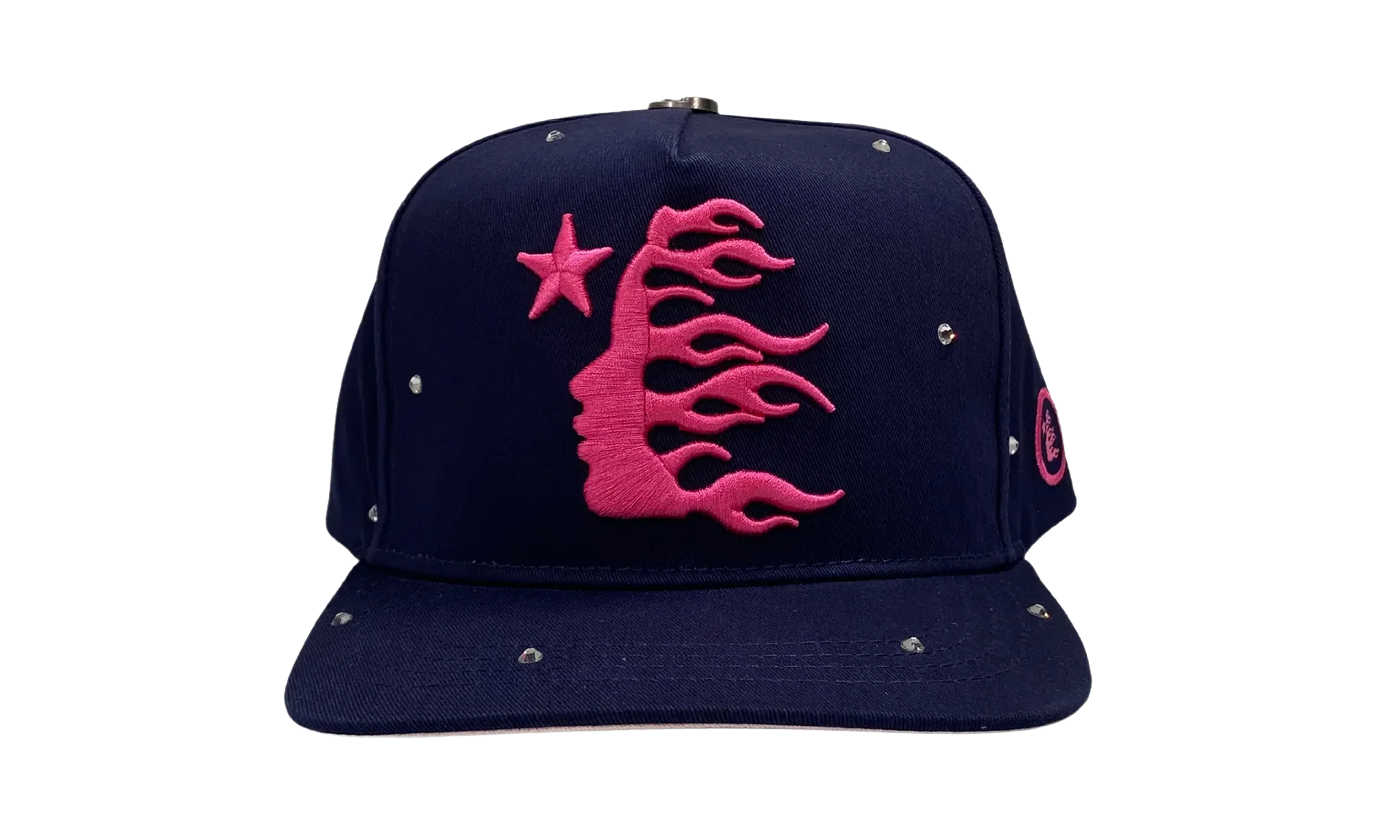 OG Logo Rhinestone Snapback Hat "Navy / Pink" HSR101