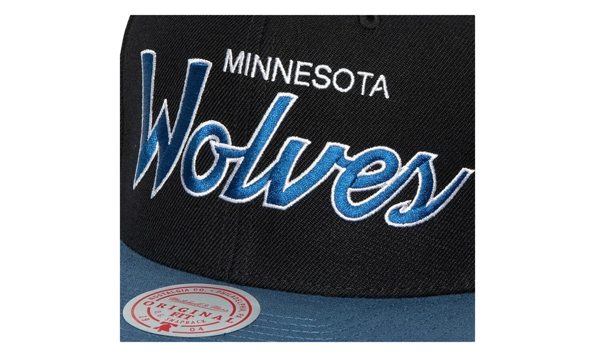 NBA Hardwood Classics Script 2.0 Snapback Cap "Minnesota Timberwolves - Black" HHSS3282 MTIYYPPPBLCK