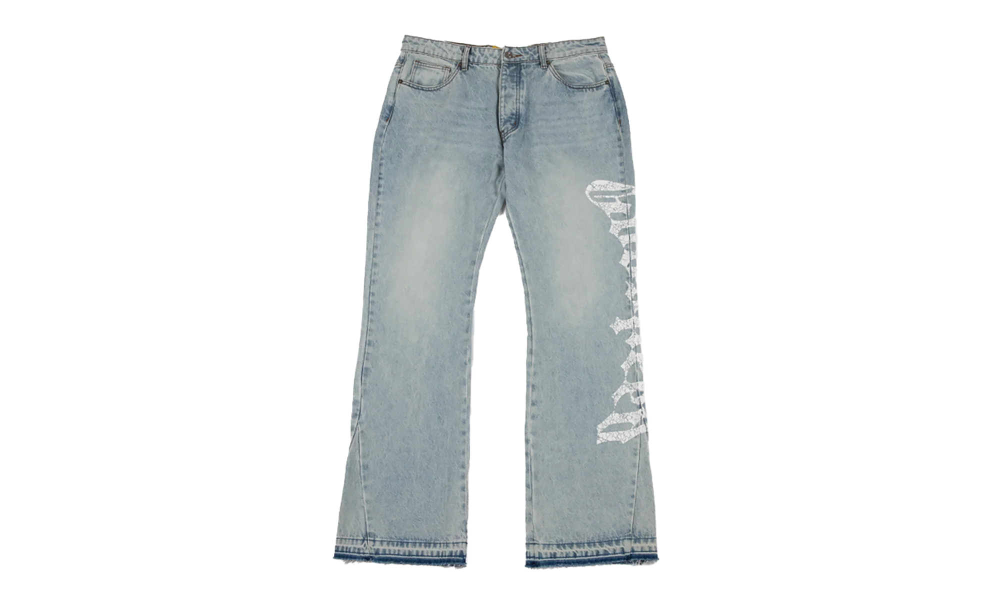 OG Logo Flared Printed Denim Jeans "Blue Wash" GS113