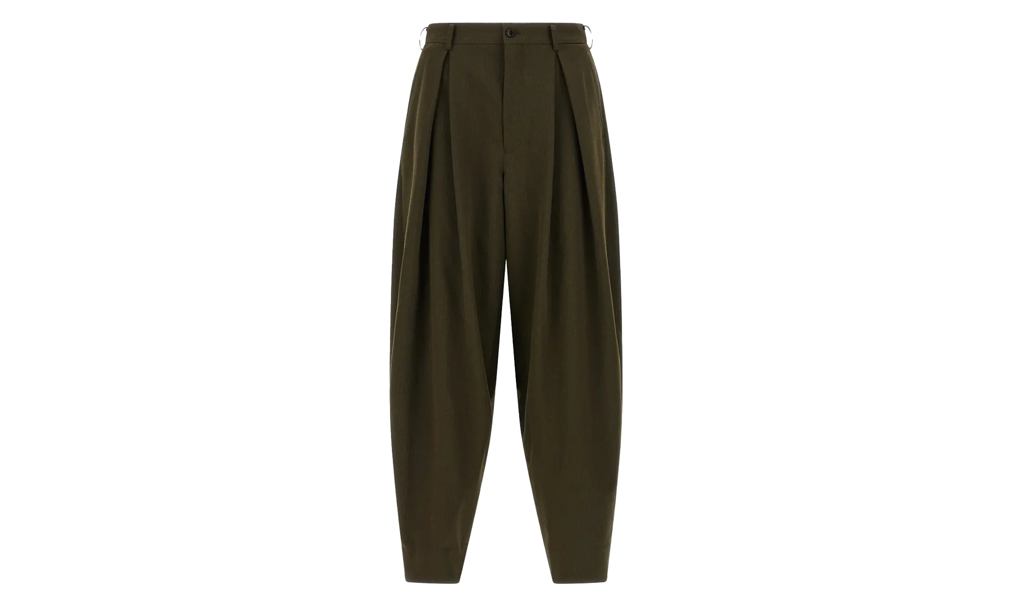 Wool Pleated Trousers "Khaki" PPP031051