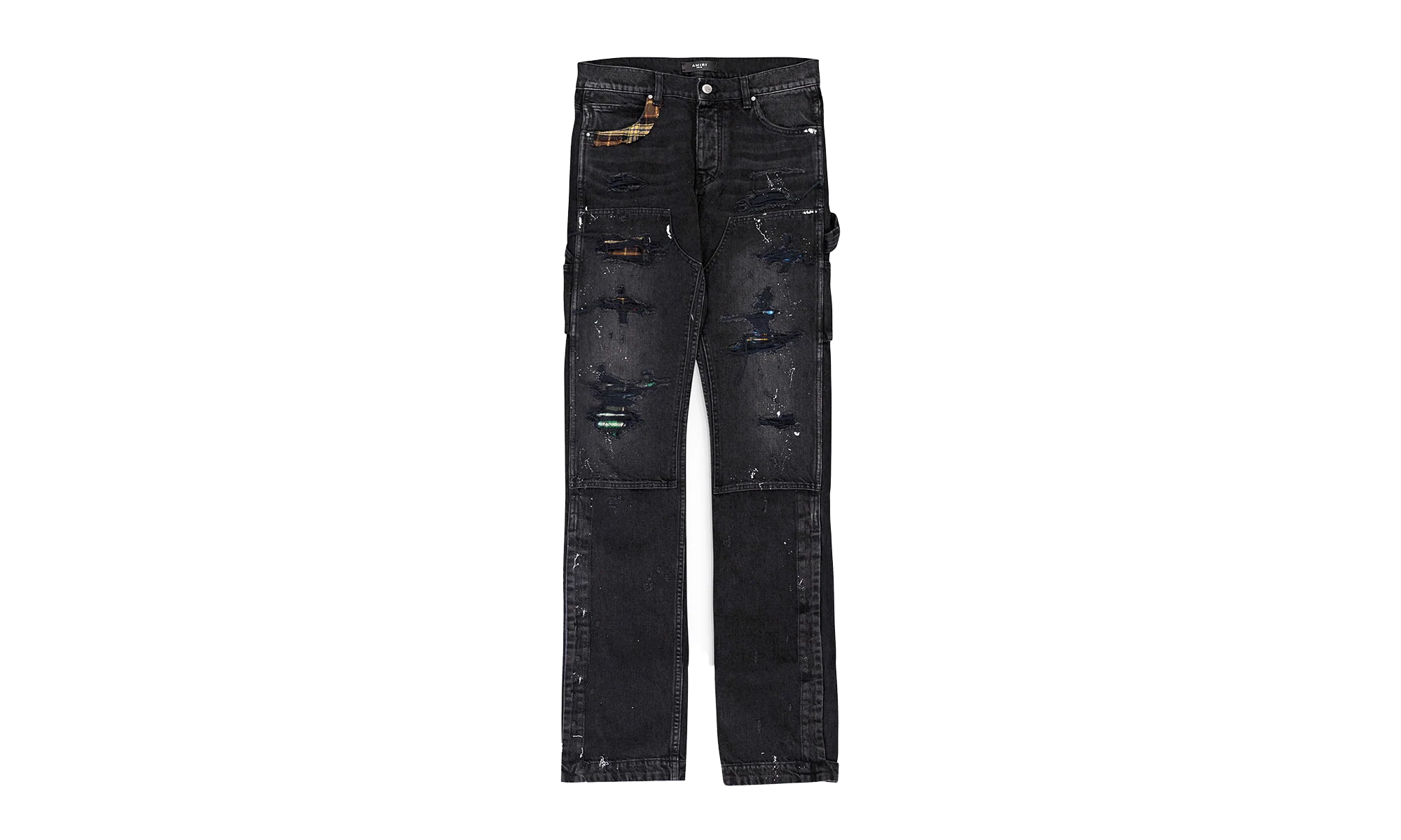 PLAID CARPENTER AGED CASUAL PANTS "Aged Black" PS22MDS133 AGBLK