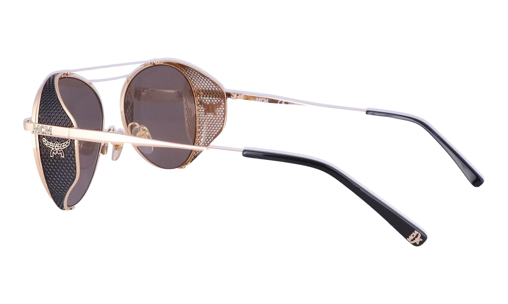 Double Bridge Aviator Sunglasses "Shiny Gold" MCM129S-740