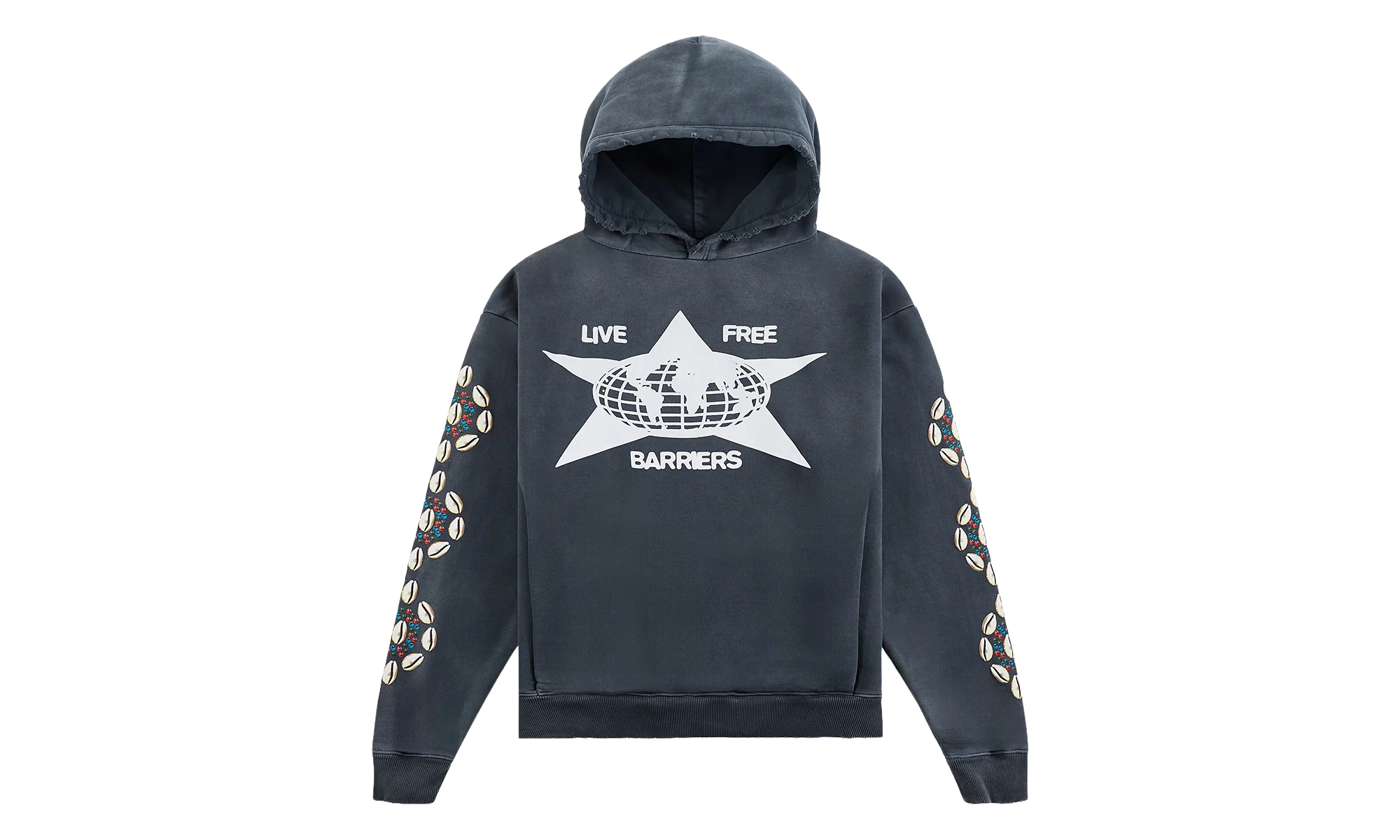 Cowrie Shell Hoodie "Black" BAR21