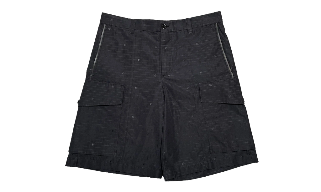 Technical Grid Cargo Shorts "Black" 1ABJI9