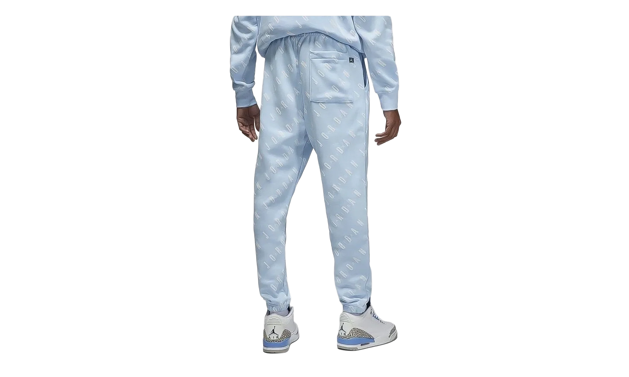 Air Jordan Fleece Pants All Over Print Joggers "Ice Blue" DV7646 485