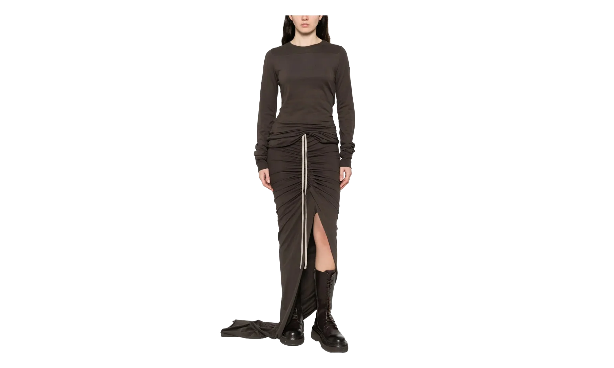Rick Owens Knitted Adjustable Skirt WMNS "Dark Dust" MON66