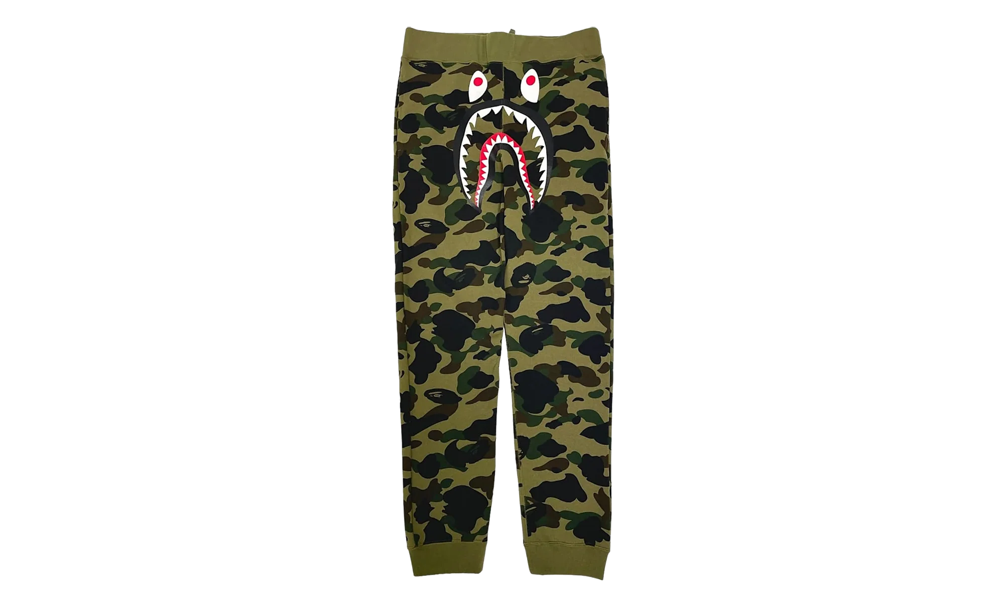 BAPE 1St Camo Shark Slim Sweatpants "Green Black" B1CSSGB