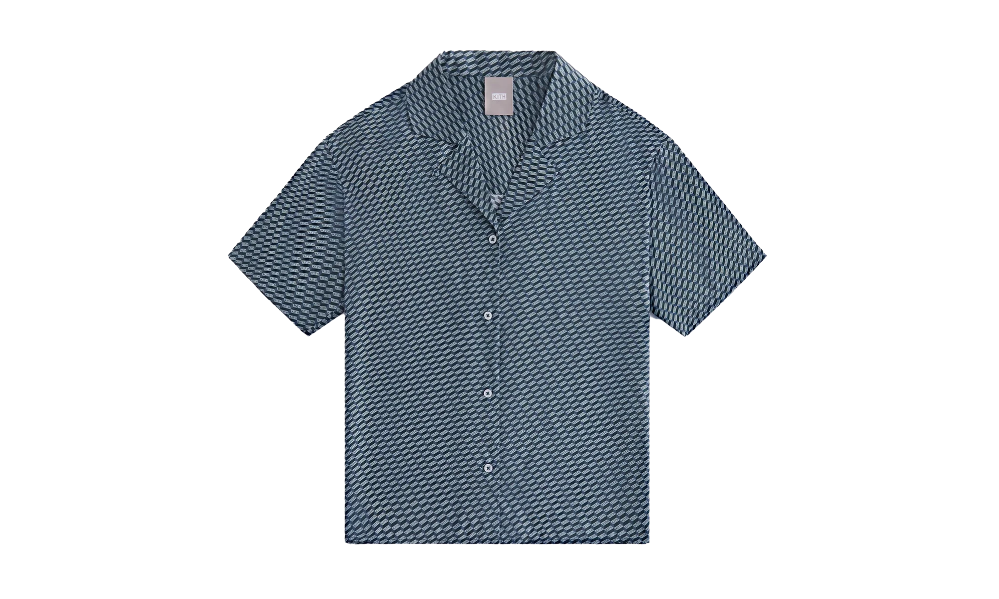 Elena Monogram Silk Camp Shirt WMNS "Navy" khw030292 336