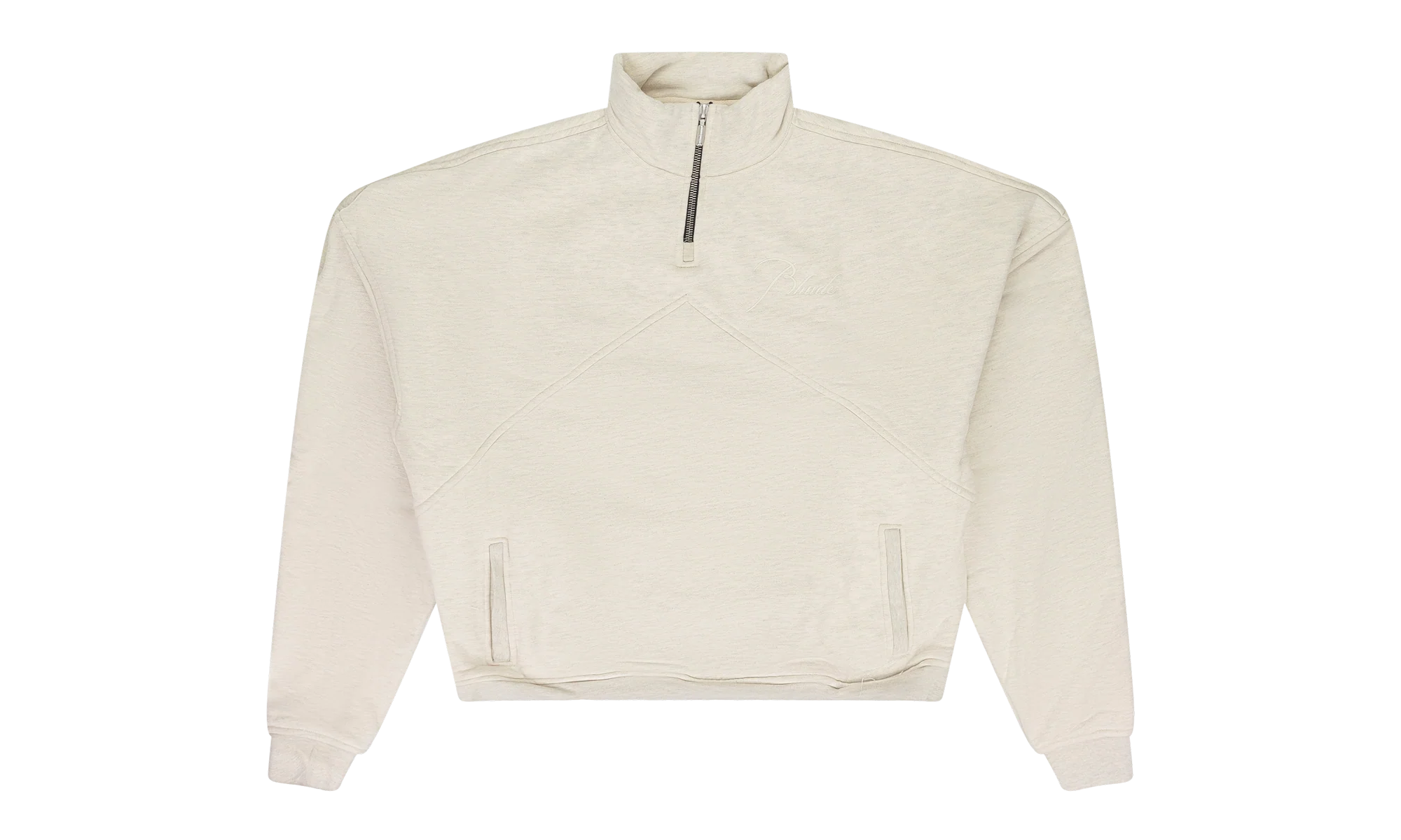 QUARTER ZIP SWEATER "Beige" RHD-MTPS-0092