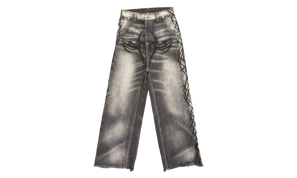 Graffiti Denim Jeans "Black" HSR217