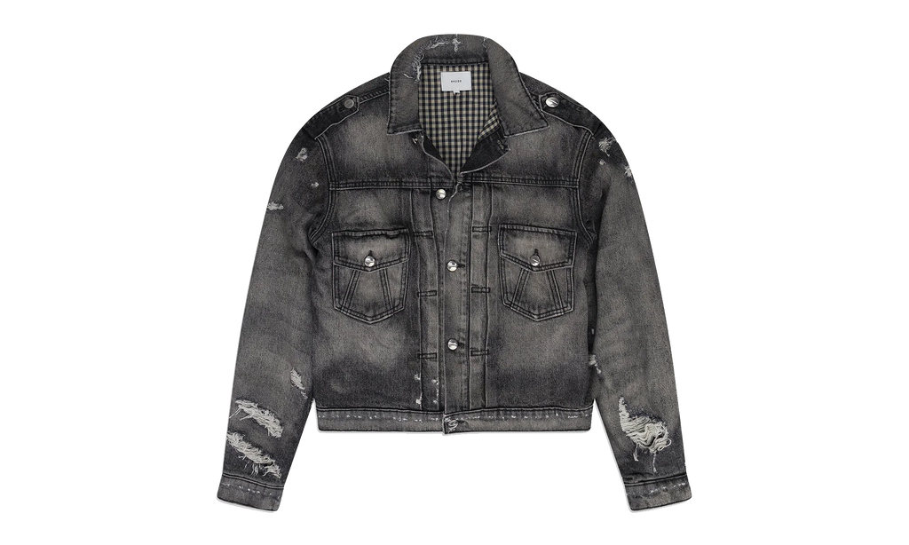 Ripped Denim Jacket "Grey" RHDMOTW0066 GRY