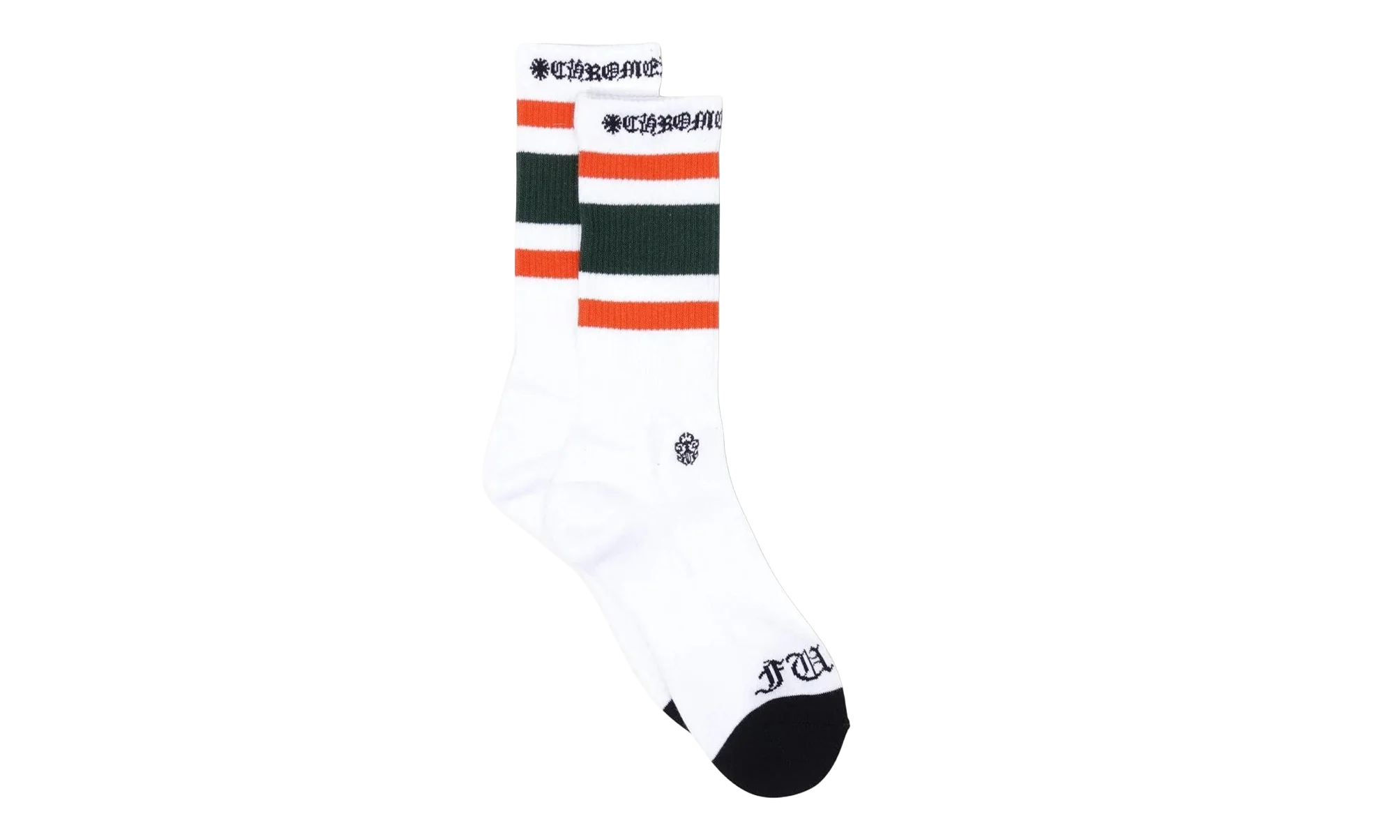 Fuck You Striped Sock "White / Orange" CHRM1025