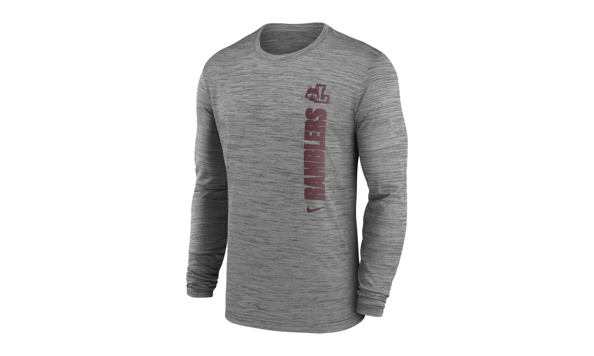 Chicago Velocity Team Issue Long Sleeve T-Shirt "Loyola Ramblers - Grey" ZMDV681 LOYC