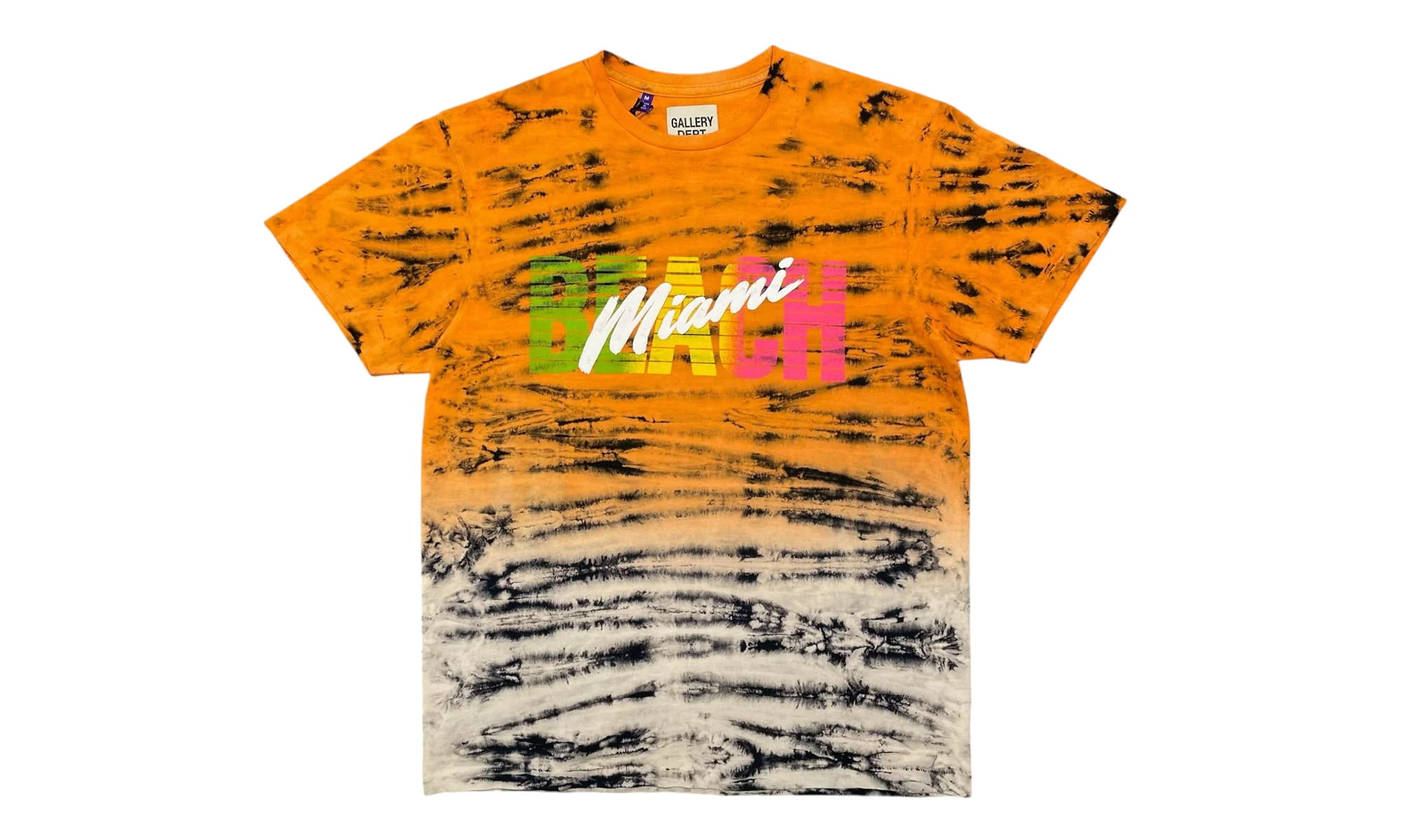 Miami Beach Logo Short Sleeve Tee Shirt "Tie Dye Orange Multi" GDMSBESSTSOB