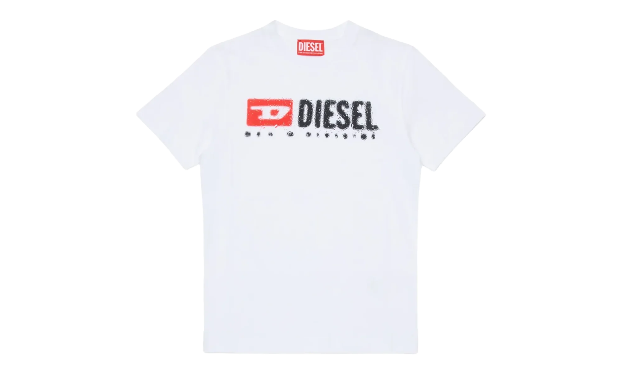 Short Sleeve Distressed Logo T-Shirt GS "White" J02475 00YI9 K100