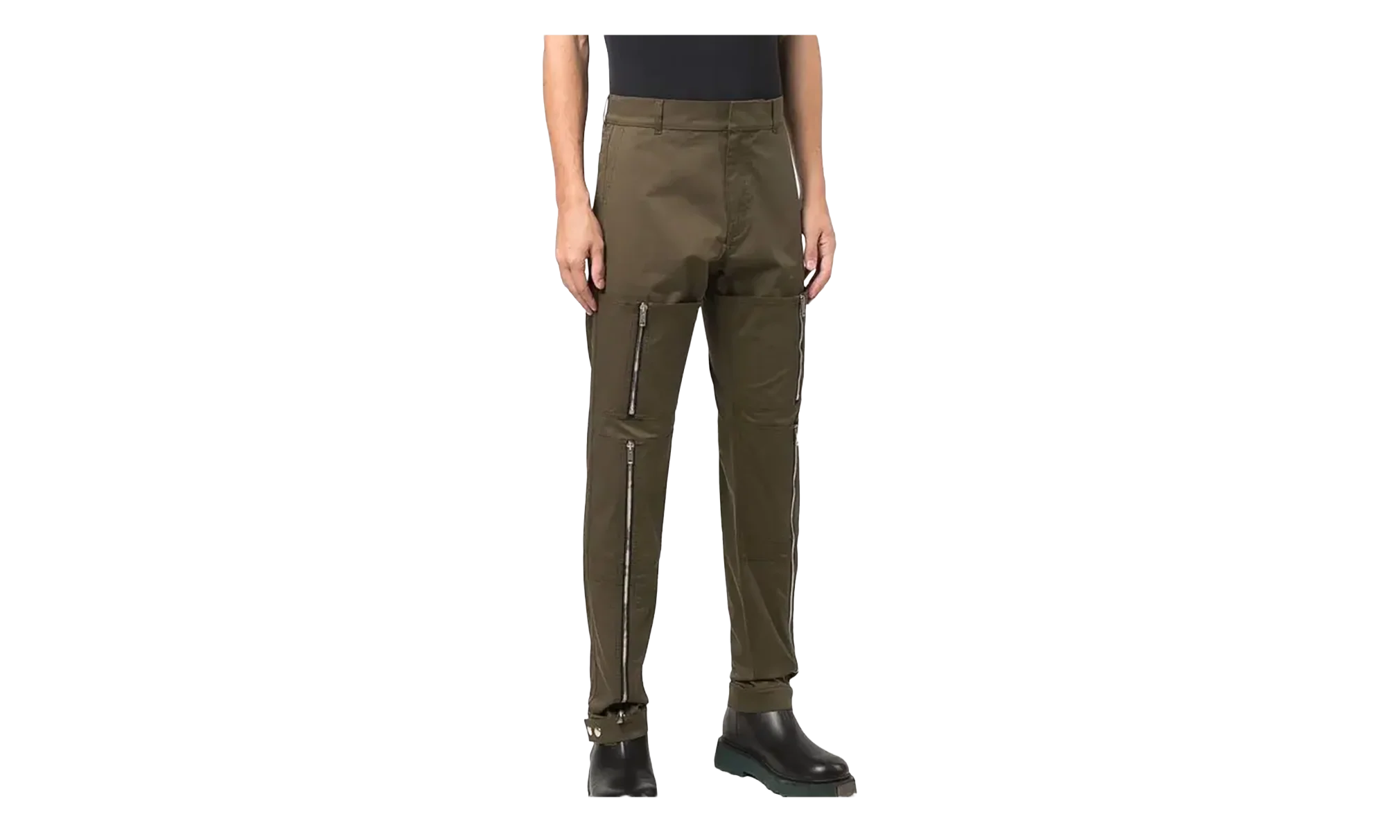 Zip Detail Pants "Khaki Green" BM50UC1308 313