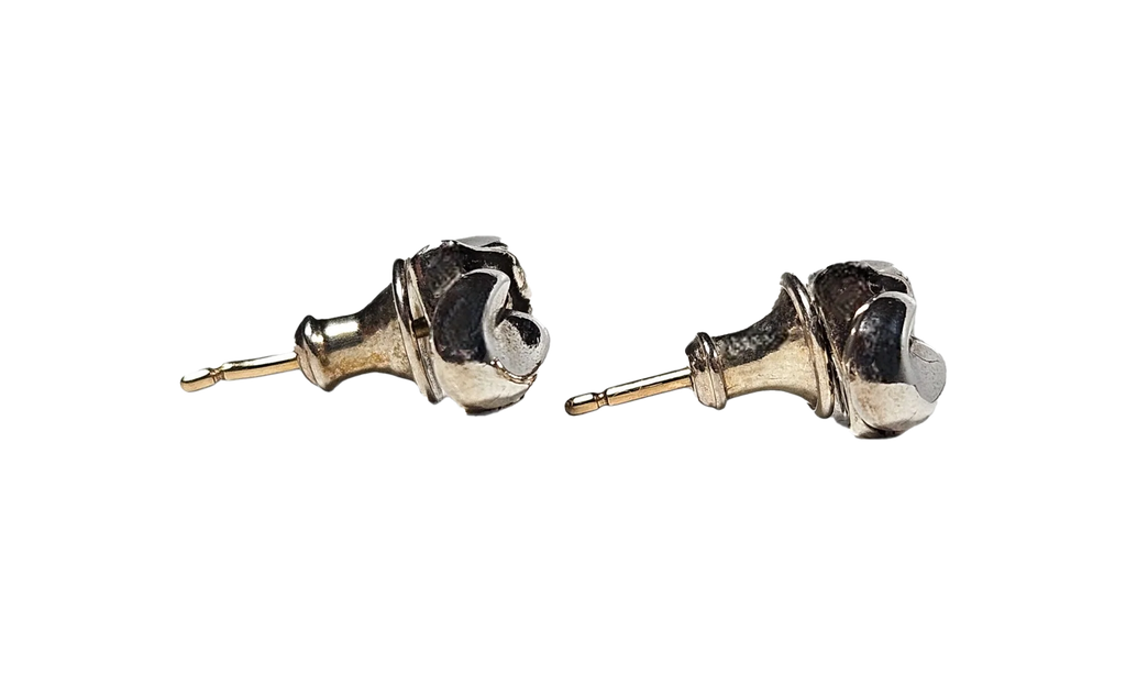 Rolling Stones Stud Earrings "Pair - Silver" CHRM0646