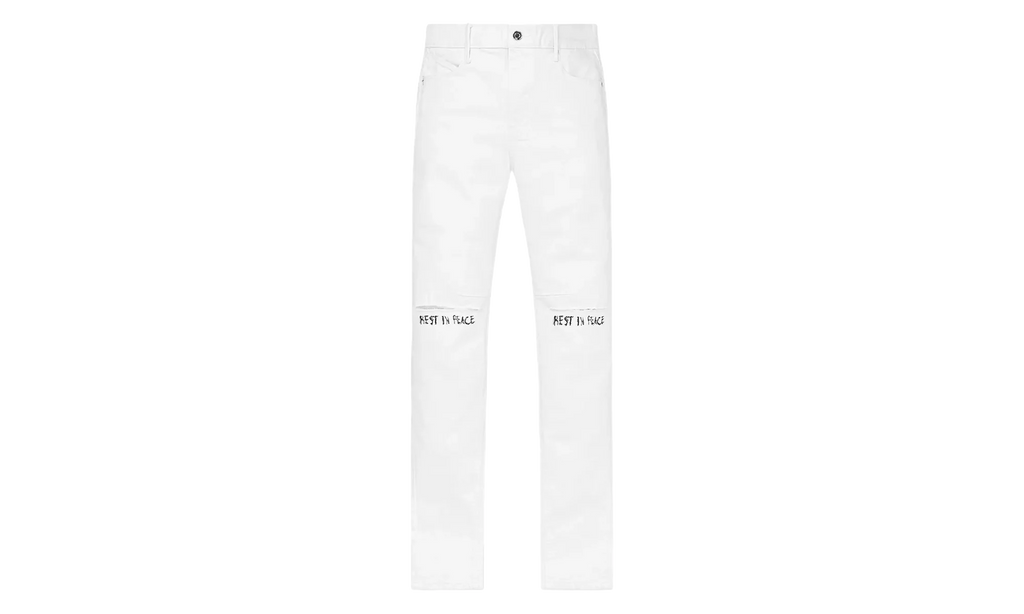 Bryant Rest In Peace Skinny Jeans "White" MF24D624 B1205WTRIP