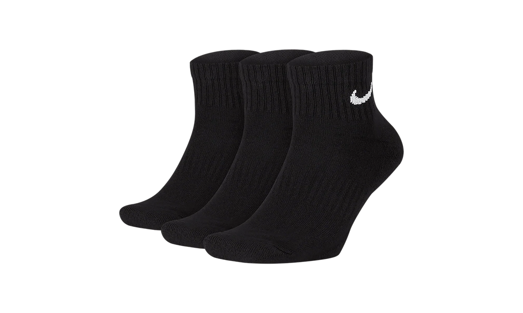 Everyday Cushioned Training Ankle Socks (3 Pairs) "Black / White" SX7667 010