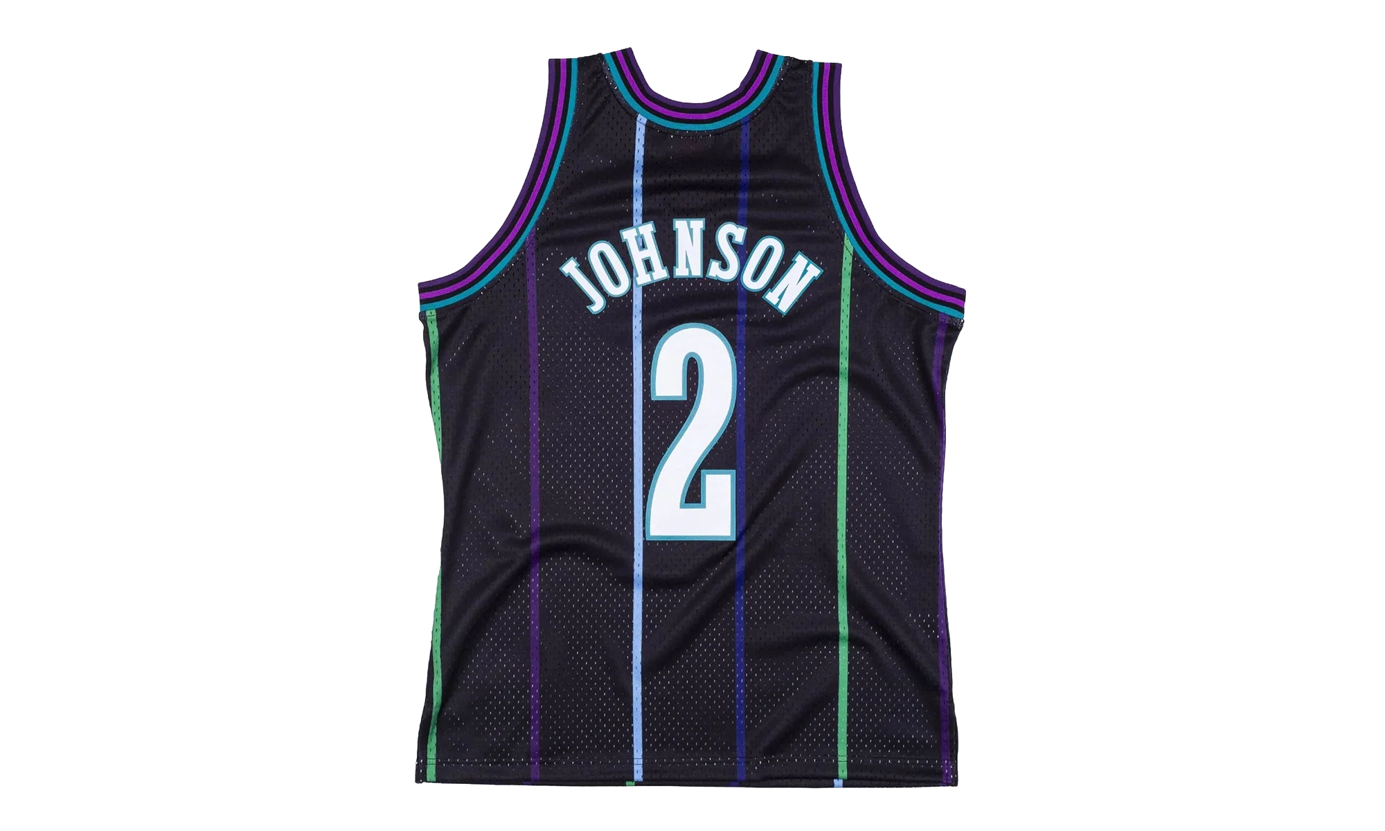NBA Larry Johnson Reload Swingman Jersey "1992 Charlotte Hornets - Black" SMJYCP19277 CHOBLCK92LJO