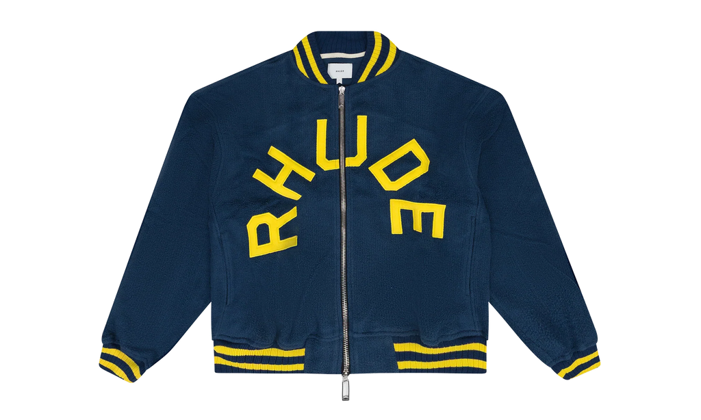 OVERSIZED LOGO TERRY VARSITY JACKET "Navy" RHD-MOTW-0005