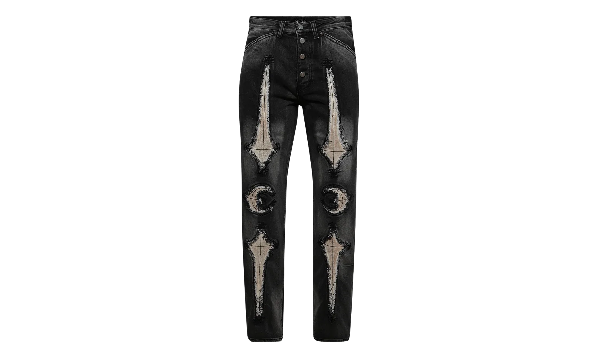 TC Bone Leather Denim Pants "Black" TC25PT2102