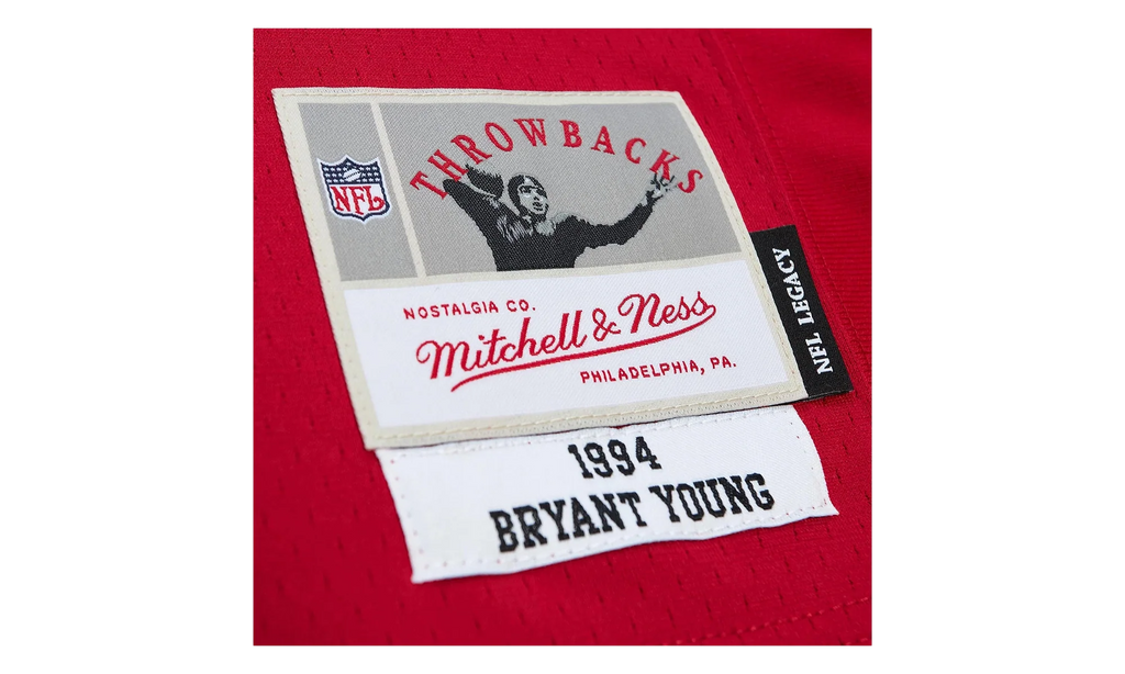 NFL Bryant Young Legacy Jersey "1994 San Francisco 49ers - Scarlet" LGJY3195 SF494BYOSCAR