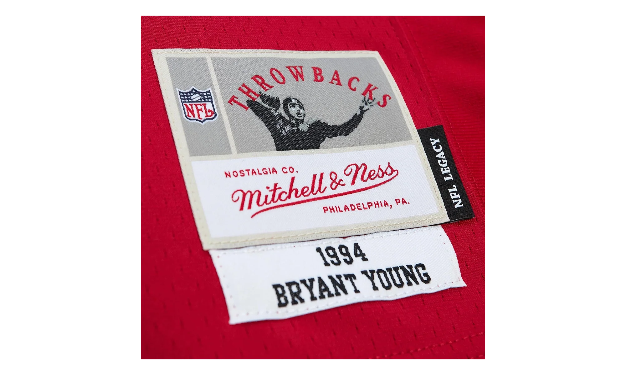 NFL Bryant Young Legacy Jersey "1994 San Francisco 49ers - Scarlet" LGJY3195 SF494BYOSCAR