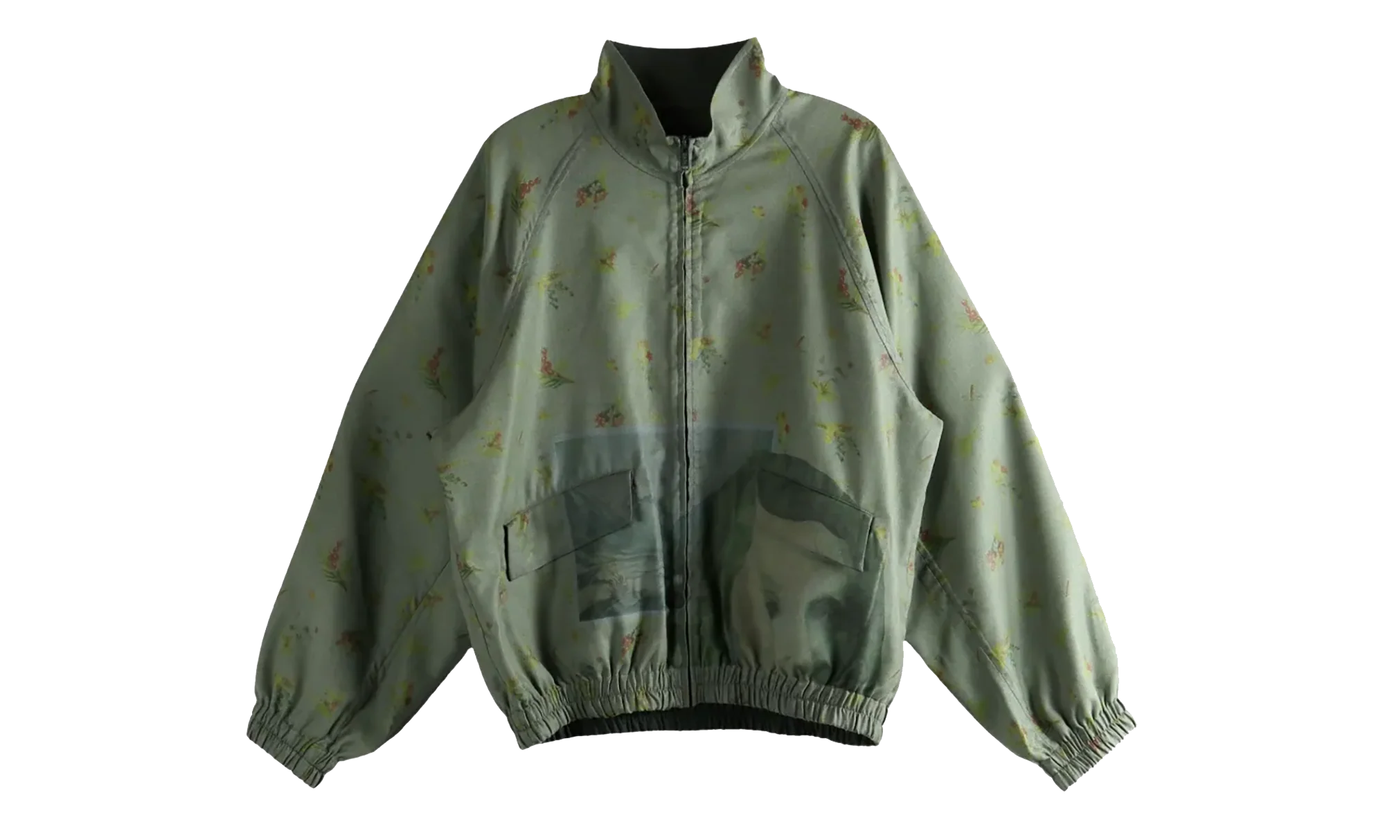 Elastic Hem Stand Collar Blouson Coat "Gray Khaki" UC2E4212 GRAY KHAKI BASE