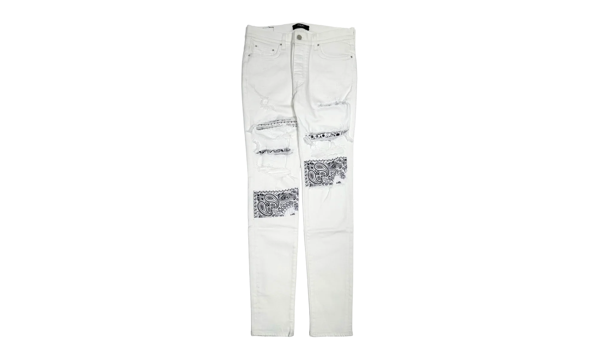 Vintage Bandana Art Patch Jeans "White" PS22MDS023 140