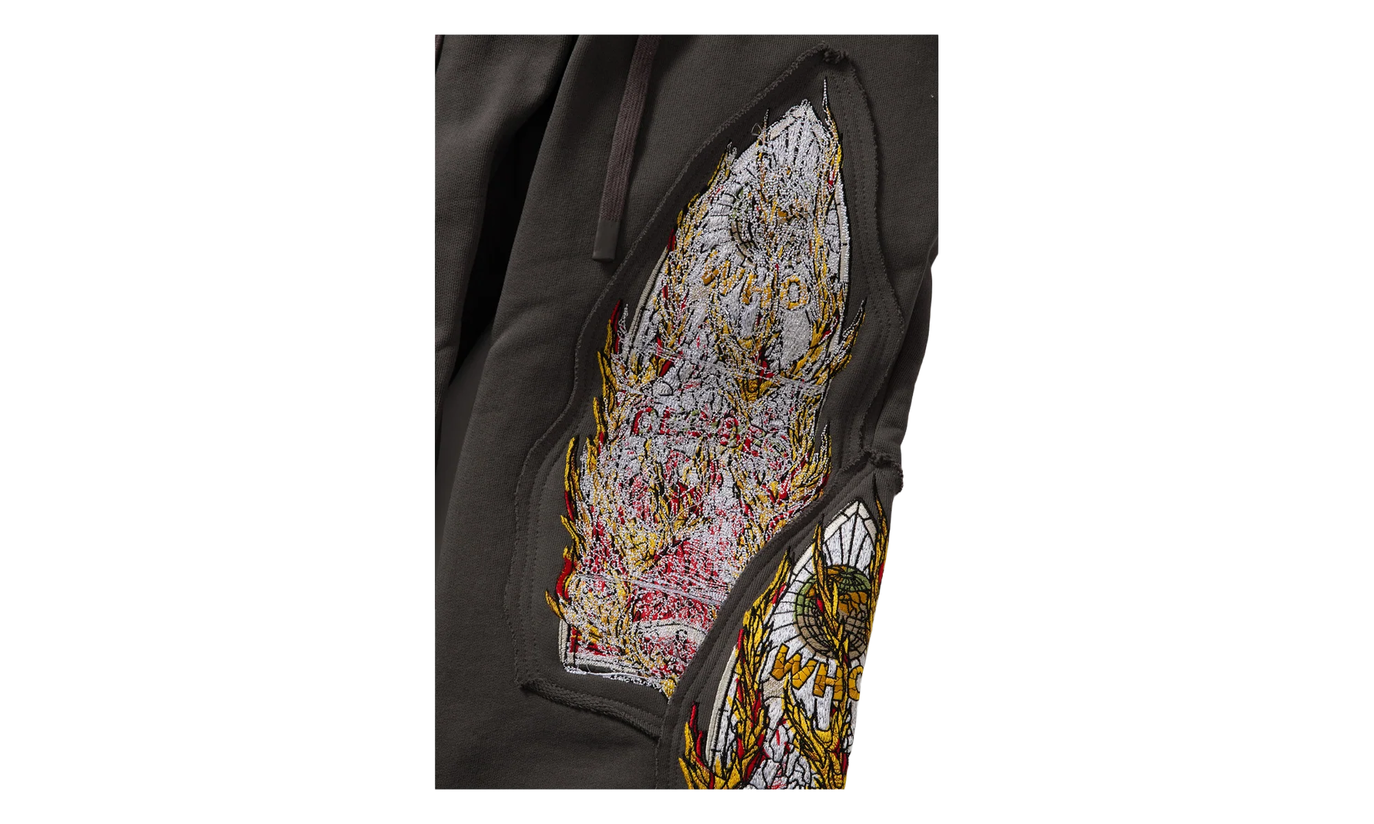 Triple Flame Glass Sweatpants "Grey" IB65CBPX