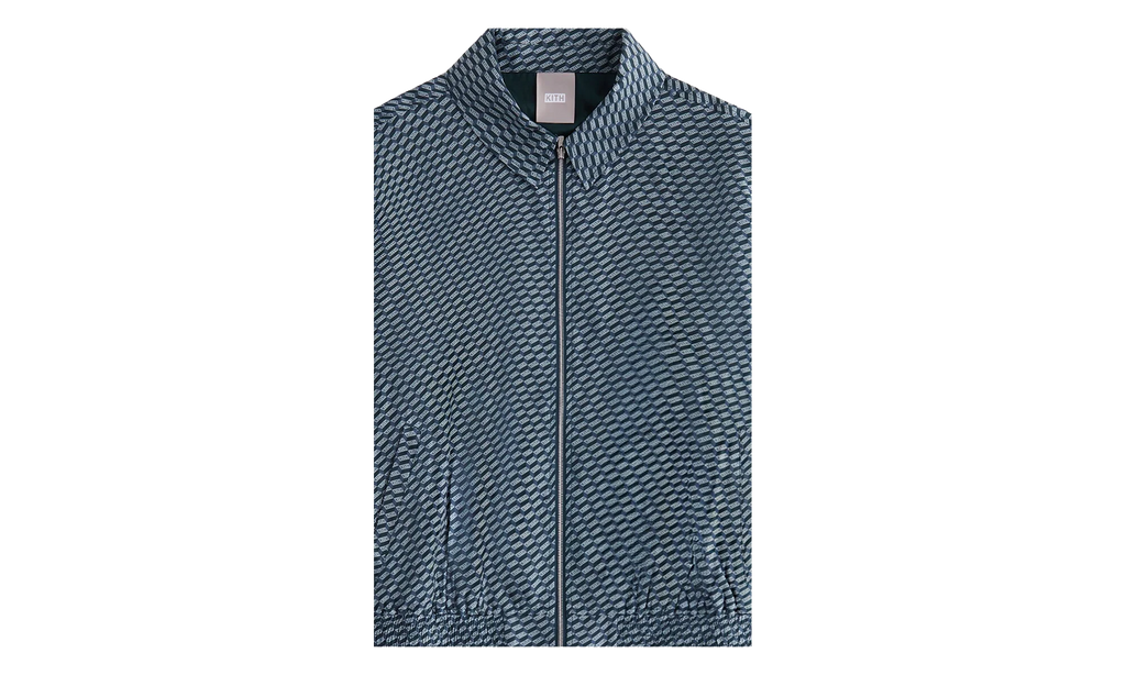 Gesa Monogram Silk Coach Jacket "Navy" khw010114 336