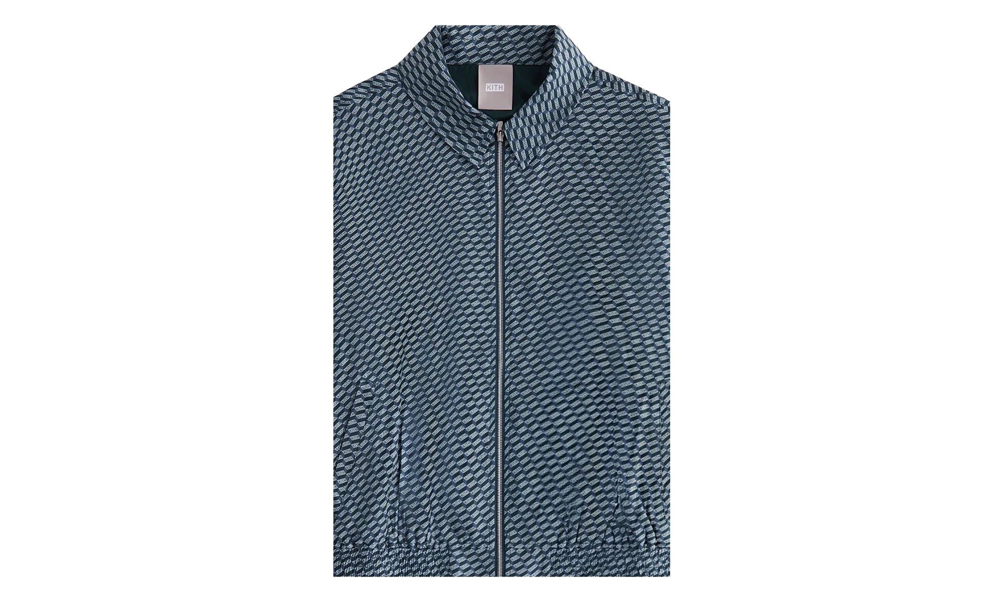 Gesa Monogram Silk Coach Jacket "Navy" khw010114 336